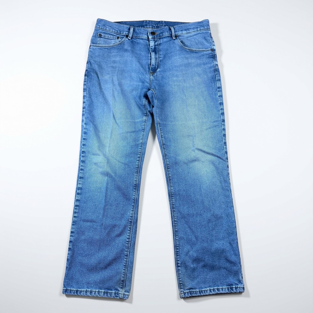 Mott & Bow Straight Leg Jeans Mens 35 Blue Medium Wash Denim Everyday Normcore